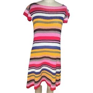 Festival Multi Colored Crochet Dress Size M